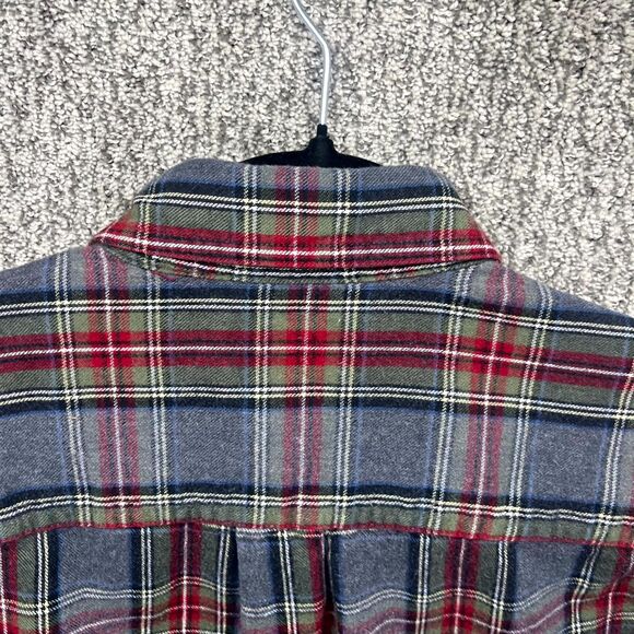 L.L. Bean Slightly Fitted Scotch Flannel Shirt Mens S Multicolor Plaid Cotton - Picture 10 of 11